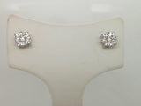 14Kt. White Gold 0.35Ctdw Natural Round Dimaond Lovebright Stud Earrings