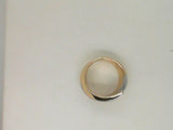14Kt. Two Tone 0.65 Ctdw Round natural Diamond Bypass Ring Size 7.5