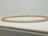 14kt. Yellow Gold 7.5" 2.41ctdw Natural Round Diamond Flex Bracelet