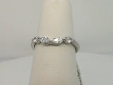 14Kt. White Gold Natural Pear And Marquise Shaped Diamond Band By Sylvie