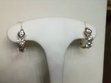 14kt. yellow gold 1.80ctdw. six diamond vault lock huggie earrings