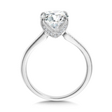 14kt. White Gold 0.07ctdw Natural Round Diamond Four prong for a 2ct. Round by Valina