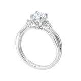 14kt. White Gold Natural Marquise shaped diamond Semi Mount