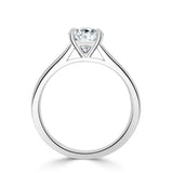 14Kt. White Gold Four Prong Cathedral Setting For A 6-6.5mm Round Center Size 6