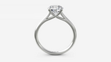 Platinum "Taylor" Cathedral Trellis Four Prong Soliatire For A 7.2mm Round Center Size 6.5