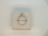 14Kt. White Gold 0.01Ctd. Natural Diamond Six Prong Semi Mount For A 6.5mm