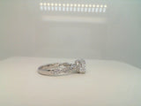 14kt. White Gold Natural Round Diamond Infinity shank with Hidden Halo Semi Mount
