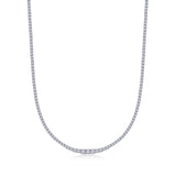 Sterling Silver 20.50ctgw Simulated Diamond Graduated Rivera Necklace 24" by Lafonn