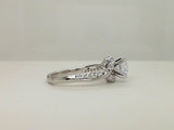 14kt. White Gold Infinity Round and Marquise shaped Natural Diamond Semi Mount Ring