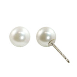 14kt White Gold Freshwater Pearl Stud Earrings