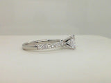 14kt. White Gold Shared Prong Natural Round Diamond Semi Mount Waiting for any size or shape center