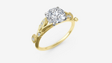 14Kt. Yellow And White Gold 0.07Ctdw "Polly" Natural Round Diamond Semi Mount For A 5.8Mm Round By Naledi