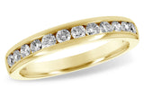 14Kt. Yellow Gold 0.50ctdw Natural Round Diamond Channel Wedding Ring