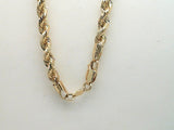 14kt. Yellow Gold 22" Hollow 5mm Diamond Cut Rope Chain with Lobster Clasp