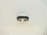 7MM BLACK AND WHITE TUNGSTEN WEDDING RING BY TRITON SIZE 10