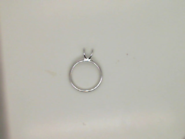 14Kt. White Gold "Kennedy" Four Prong Scooped Head Solitaire 6.5mm Size 6.5