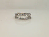 14kt. White Gold 1/2ctdw Si2 G/H Natural Round Diamond Insert/Guard ring size 7