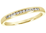 14Kt Yellow Gold 12=1/4 Ctdw Natural Round Diamond Channel Set Ring