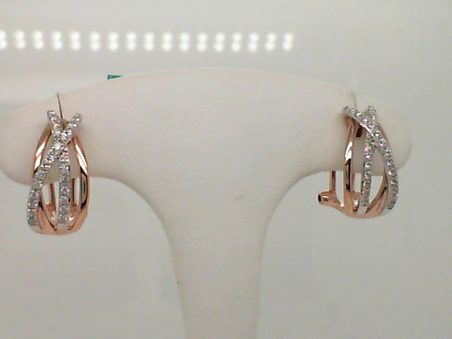 14kt. rose and white gold Infinity earrings