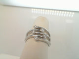 14kt White Gold 5=0.27ctdw Natural Round Diamonds Fashion Ring