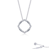 Sterling Silver 0.53ctgw Simulated Diamond Geometric Necklace by Lafonn