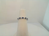 14Kt. White Gold 0.32ctdw 0.48ctgw Natural Round Diamond and Genuine Round Blue Sapphire Ring
