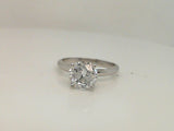 14kt. White Gold 2.08ct. I2 F/G Four Prong Round Natural Diamond Solitaire Engagement Ring Size 7