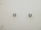 14kt. White Gold 1.00ctdw H/I SI2 Round Natural Diamond Stud Basket Style Earrings