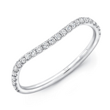 14Kt. White Gold 1/4ctdw Natural Round Diamond Band Size 6.5 By Uneek