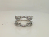 14kt. White Gold .62ctdw Si2 G/H Natural Round Diamond Insert/Guard Ring size 7