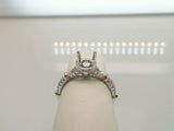14Kt. Two Tone 1/4ctdw Natural Round Diamond Four Prong Infinity Shank Semi Mount
