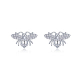 Sterling Silver 0.48ctgw Simulated Diamond Busy Bee Stud Earrings by Lafonn
