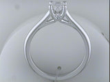 Platinum Four Prong Cathedral Solitaire for a 7X5mm Oval Center Size 6.5