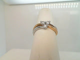 14kt Yellow and White Gold 3=0.40ctdw Natural Round Diamond Fashion ring Size 7