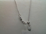 14kt.white gold 18" round wheat chain adjustable with lobster clasp