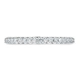 Platinum Vela French Pave' Wedding Band 17=1.03Tw Hearts On Fire G/H Vs2 Natural Diamonds  Size 6.5