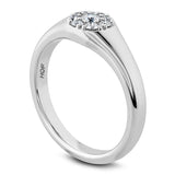 Hearts on Fire 1/4 ctdw Tessa Circle Signet Hearts On Fire Natural Round Diamond Ring