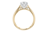14kt. Two Tone  Six Prong Surprise Natural Round Diamond with interchangable head Size 7