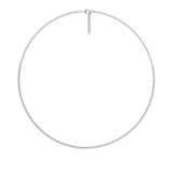 14Kt. White Gold 17" 1-5/8Ctdw Round Natural Diamond Partial Riviera Necklace