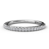 14Kt. White Gold 0.20Ctdw Natural Round Diamond Band Size 6.5 by Fana