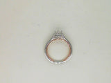 14kt White and Rose Gold Natural Round Diamond Halo Engagement Ring Semi Mount for 5.2mm Round